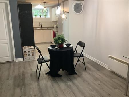 Beau logement ,chauffé/éclairé,réfrigérateur/cuisinière,laveuse/sécheuse ,meublée