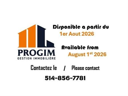 1 CH - 1 SDB - Montréal - $1,350 /mo