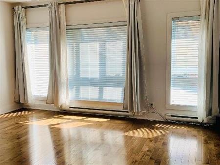 Grand studio au centre-ville avec un stationnement au garage intérieur à louer à partir du 1e juillet