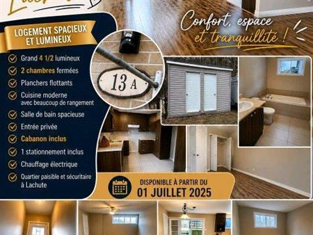 appartement à louer 4 1/2
