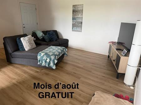 4 1/2 disponible pour le 1re août ; mois d’août gratuit