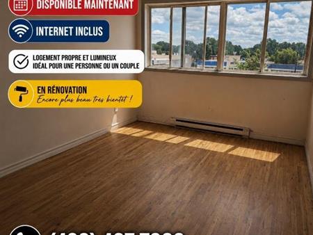 4½ lumineux – Pointe-aux-Trembles – 1 100 $ – Internet inclus