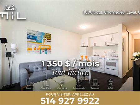 3 ½ Tout Inclus à Louer